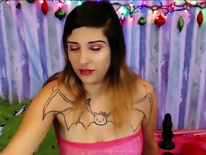 Unusual addict masturbates on her web cam Horny and Ugly
